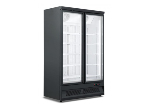 MEDI SANTE Frigo vitrine à boissons armoire réfrigérée, 1 porte vitrée,  frigo professionnel 380L - 595x614x1805 (Black) : : Gros  électroménager