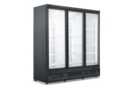  ProChef Armoire Réfrigérateur 3 portes battantes en verre Noir 1530L 