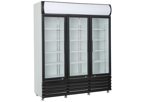  ProChef Grand Réfrigérateur 3 portes vitrées Noir 1065L 