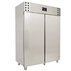 ProChef Frigo Réfrigérateur positif 2 portes sur roues Acier inoxydable 140x81x205 cm 1400L