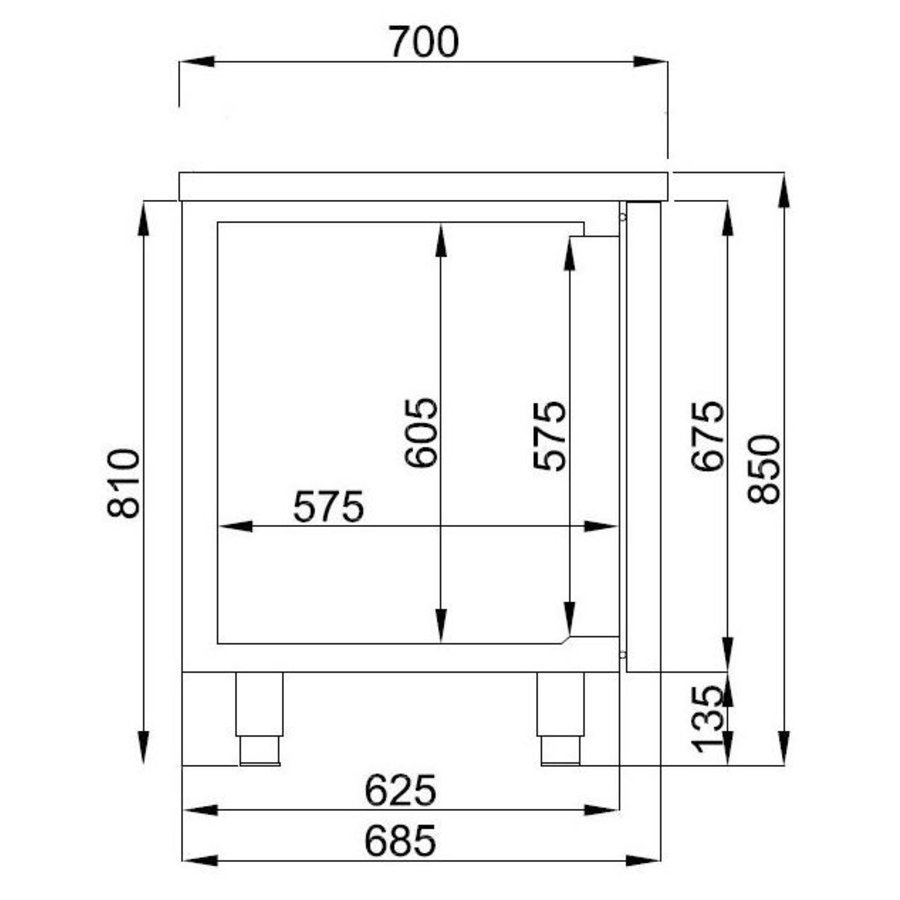 Table réfrigérée 3 portes