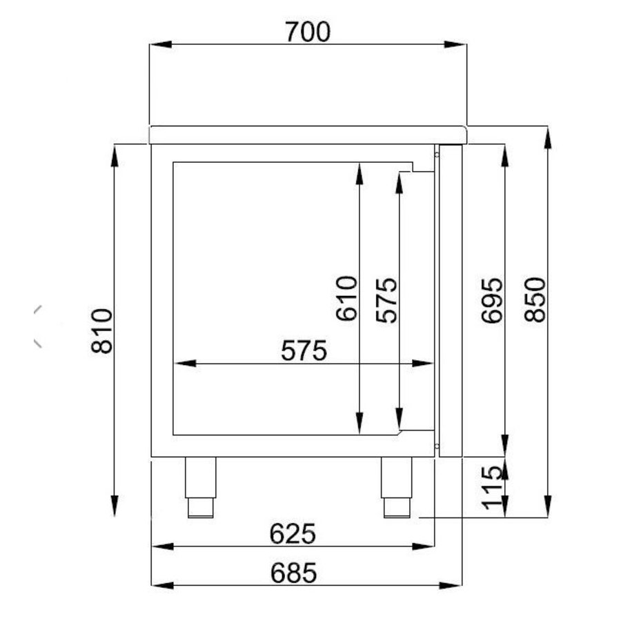 Table congélateur | 3 portes | mono block energy line