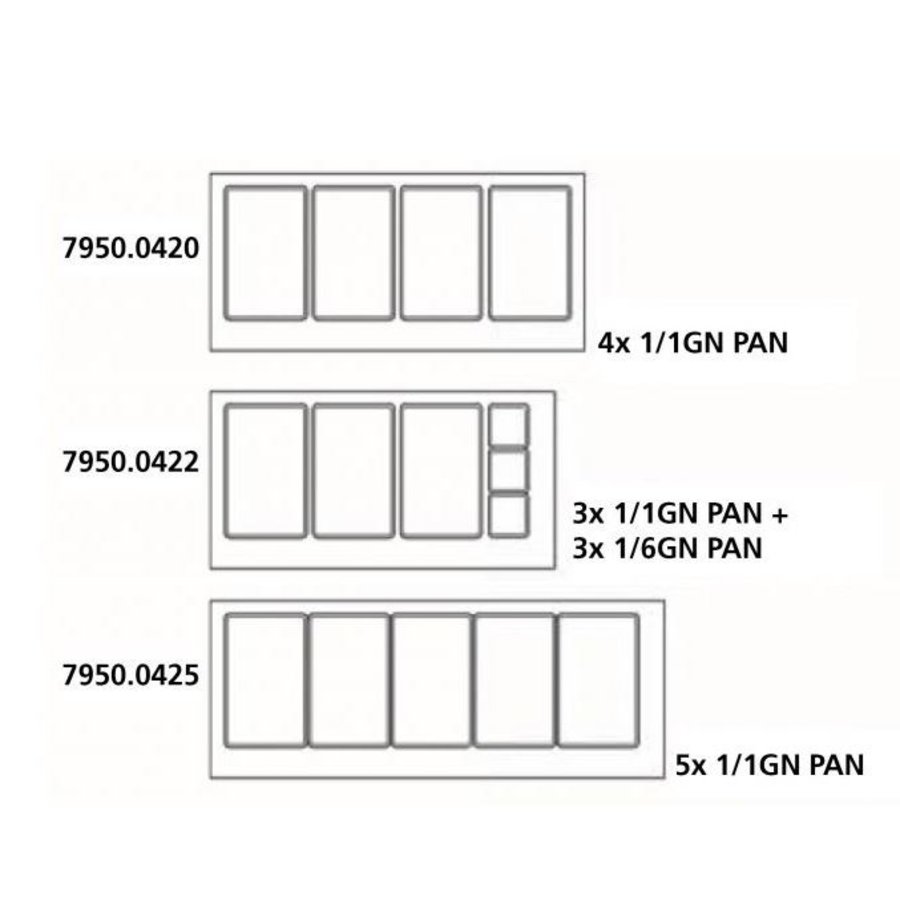 Table réfrigérée avec verre | 3 portes | 5x 1/1GN