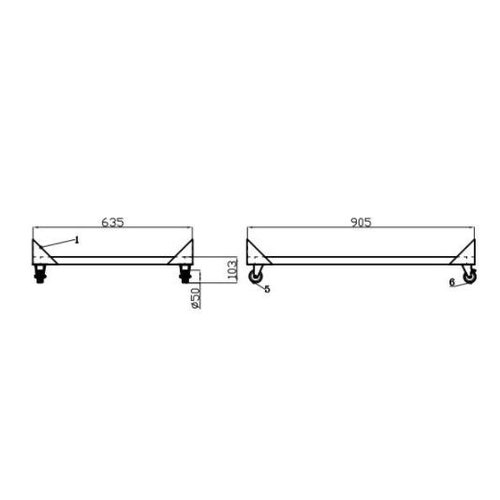  Combisteel Support pour saladette 3 portes 