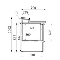 Saladette 5 x GN 1/6 | 2 portes