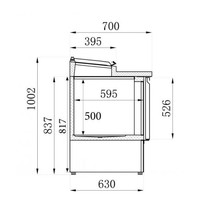 Saladette | 8 x GN 1/6 | 3 portes