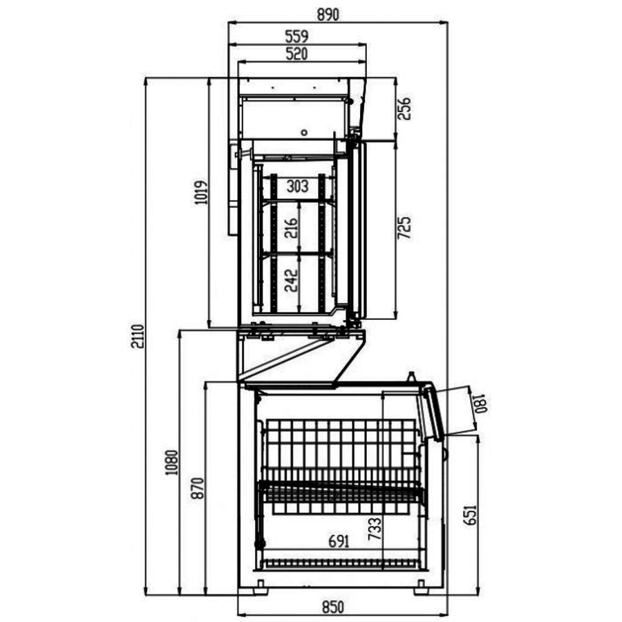 Vitrine Réfrigérée | Blanc