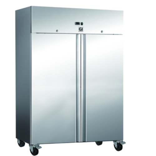  ProChef Frigo armoire réfrigérée positive double porte sur roues acier inoxydable 134(l)x81(p)x200(h)cm 1200L 