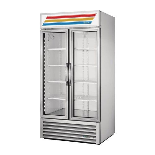  ProChef Vitrine verticale réfrigérée positive 2 portes battantes vitrées  Alu et Inox 991L 