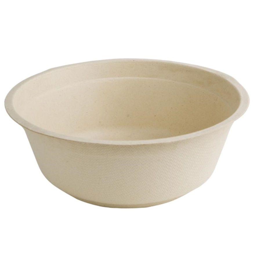 Bols ronds compostables en bagasse coloris naturel |2  tailles | lot de 50