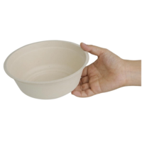 Bols ronds compostables en bagasse coloris naturel |2  tailles | lot de 50