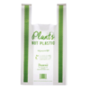 ProChef Sacs bretelles blanc et vert compostables en PLA Vegware taille moyenne | 540 x 80mm (lot de 500)