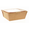 ProChef Boîtes alimentaires moyennes en carton avec fenêtre recyclables  |1070ml | 60 x 125 x  125mm (lot de 270)