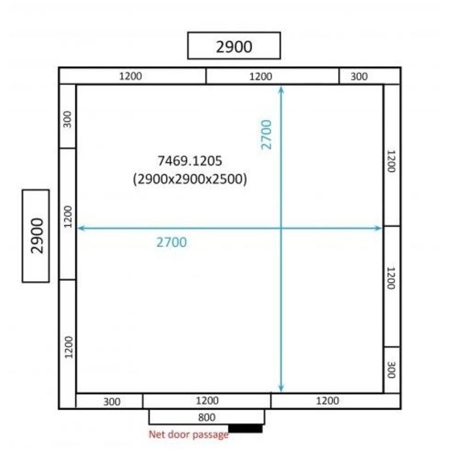 Chambre Froide  Négative  | 290x290x250 cm | -10/-20 degrés