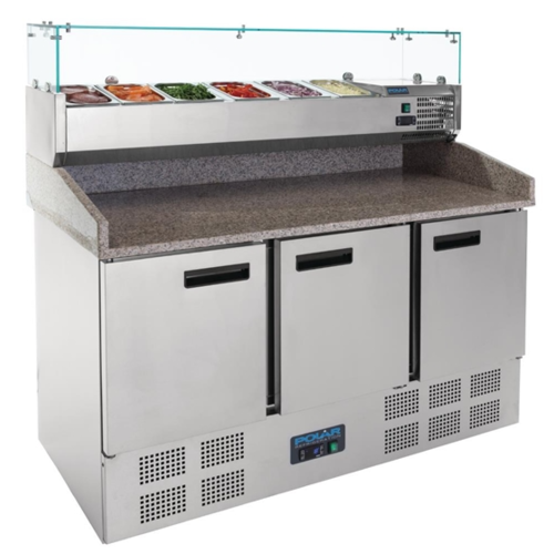  ProChef Comptoir de préparation | 3 portes | 368L - 1445(H) x 1400(L) x 700(P) mm 