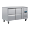 ProChef Table réfrigérée | 4 tiroirs | Acier inoxydable -860(H) x 1360(L) x 700(P) mm