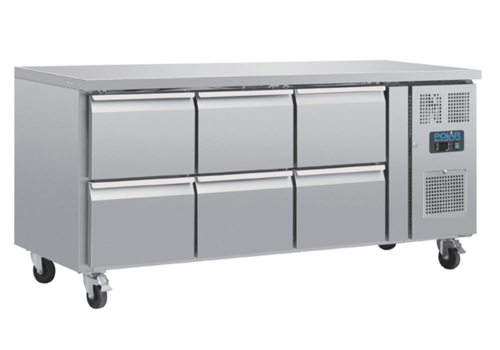  ProChef Table réfrigérée | 6 tiroirs - 860(H) x 1795(L) x 700(P) mm 