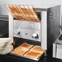 toaster convoyeur double | acier inoxydable | 38(h) x 75(b) x 37(d)cm