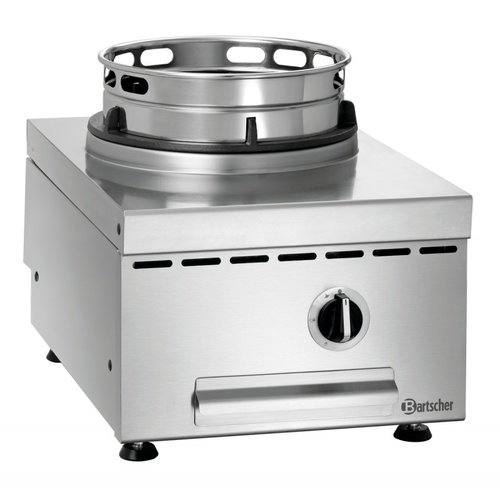  Bartscher Cuisinière à Wok Inox | 1 Brûleur | 11,5kW | 40x60x41,5(h)cm 