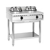 Bartscher Cuisinière à Wok Inox | 2 Brûleurs | 23kW | 90x60x96(h)cm