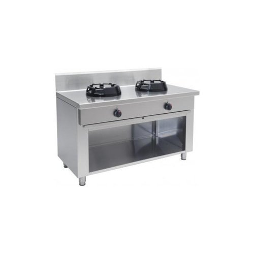  Saro Wok Gaz sur Meuble | 2 Feux | 2x 14kW 