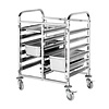 ProChef Chariot pour casiers en inox/ 2 x 6 niveaux / 55x74x99(h)cm