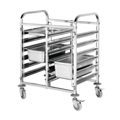  ProChef Chariot pour casiers en inox/ 2 x 6 niveaux / 55x74x99(h)cm 