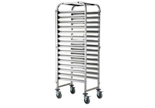  ProChef Chariot pour casiers | 15niveaux /  600x400x1740(h)mm 