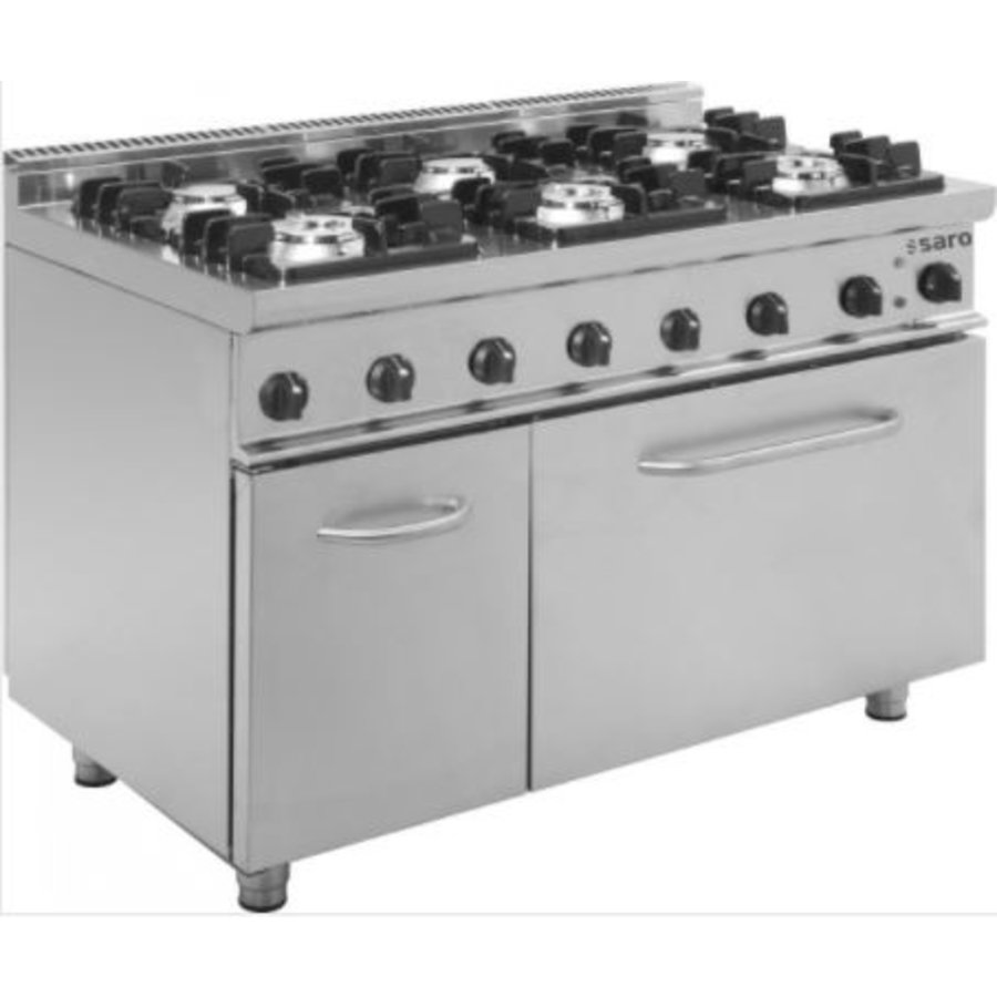 CUISINIÈRE À GAZ 4 FOYERS + FOUR ÉLECTRIQUE 64L SILVER - MERLIN -  MF-6060CGFE-A