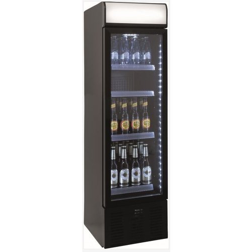  ProChef Réfrigérateur ventilé extra-mince porte en verre noir | 107L 