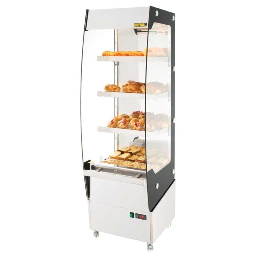 Vitrine libre-service chauffante slim | 174,2(h) x 49,4(b) x 60(d)cm