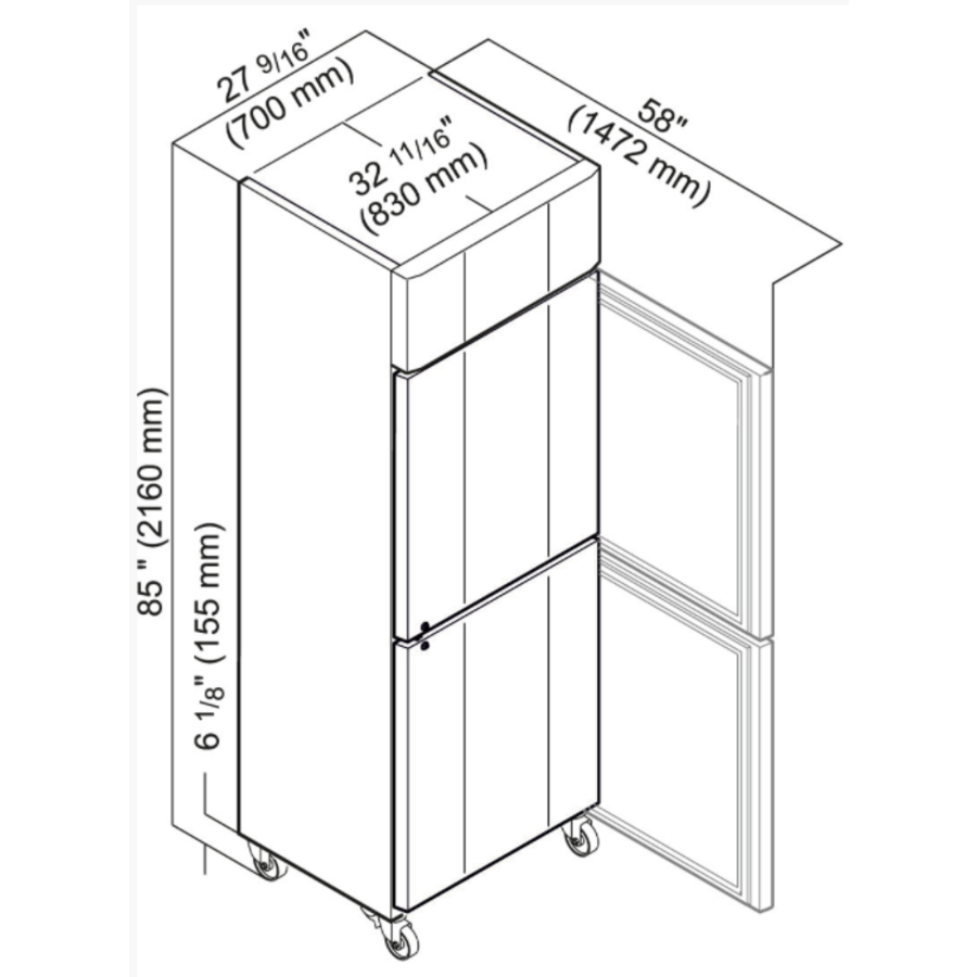 Congélateur professionnel GGPv 6577-40 | 464 L | +10°C / 40°C