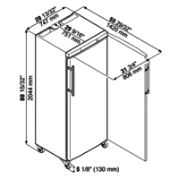 Congélateur avec pieds 206,4x74,7x79,1cm 388 Litres | -14°C en -28°C