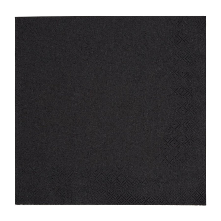 Serviettes de table noir 40 cm (1000 pièces)