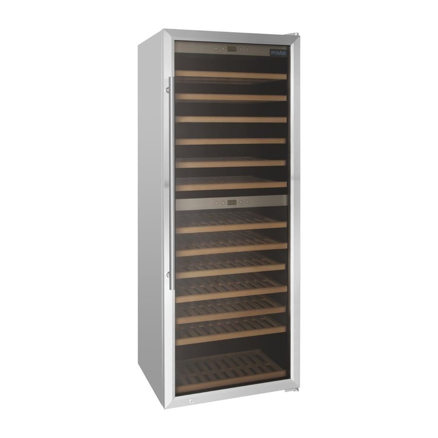 Armoire à vin porte vitrée | 126 bouteilles 158H x 60l x 63P cm