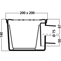 Puits de sol à godet | ABS | 45 l/min | Carré | Incl. godet de collecte de sable