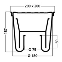 Puits de fond de seau | ABS | 45 l/min | 49 trous de drainage