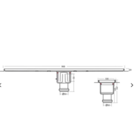 Caniveau de sol | 900 mm | Conception fermée