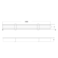 Caniveau à fentes connectables en acier inoxydable | 85 l/min | 230 x 230 mm