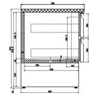 Table réfrigérée |  6 tiroirs | Acier inoxydable