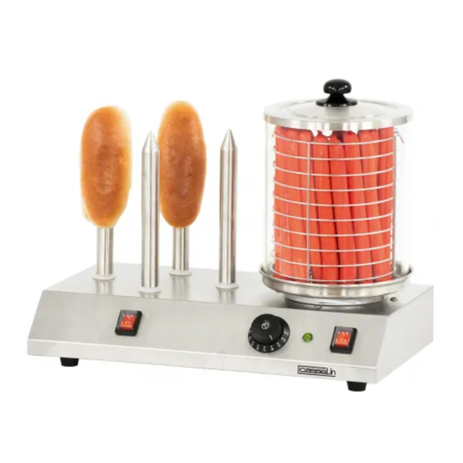 Appareil à hot-dog électrique | 50,5x28x40 cm