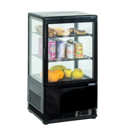  Casselin Mini vitrine réfrigérée 58L | Noire | L42.5xP38x H80.5 cm 