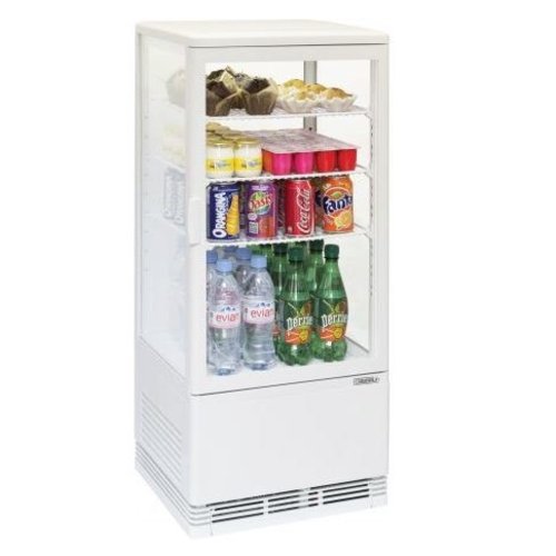  Casselin Mini vitrine réfrigérée 78L | Blanche | L42.5xP38xH96 cm 