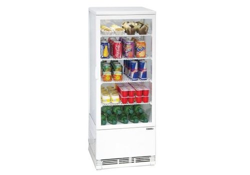  Casselin Vitrine réfrigérée à boissons avec porte vitrée Blanc L42.5xP38xH110 cm 98L 