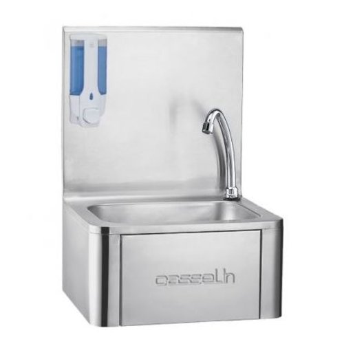  Casselin Lave-mains à commande fémorale | Inox | L40xP33xH57 cm 