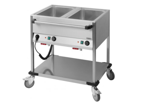  Casselin Chariot bain-marie à eau 2x GN 1/1 