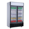 Combisteel Réfrigérateur 2 portes pivotantes en verre Gris Noir 1000L | 1,2 x 0,73 x 2,135 m