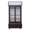 Combisteel Réfrigérateur 2 portes pivotantes en verre Noir 800L| 1 x 0,73 x 2,135 m