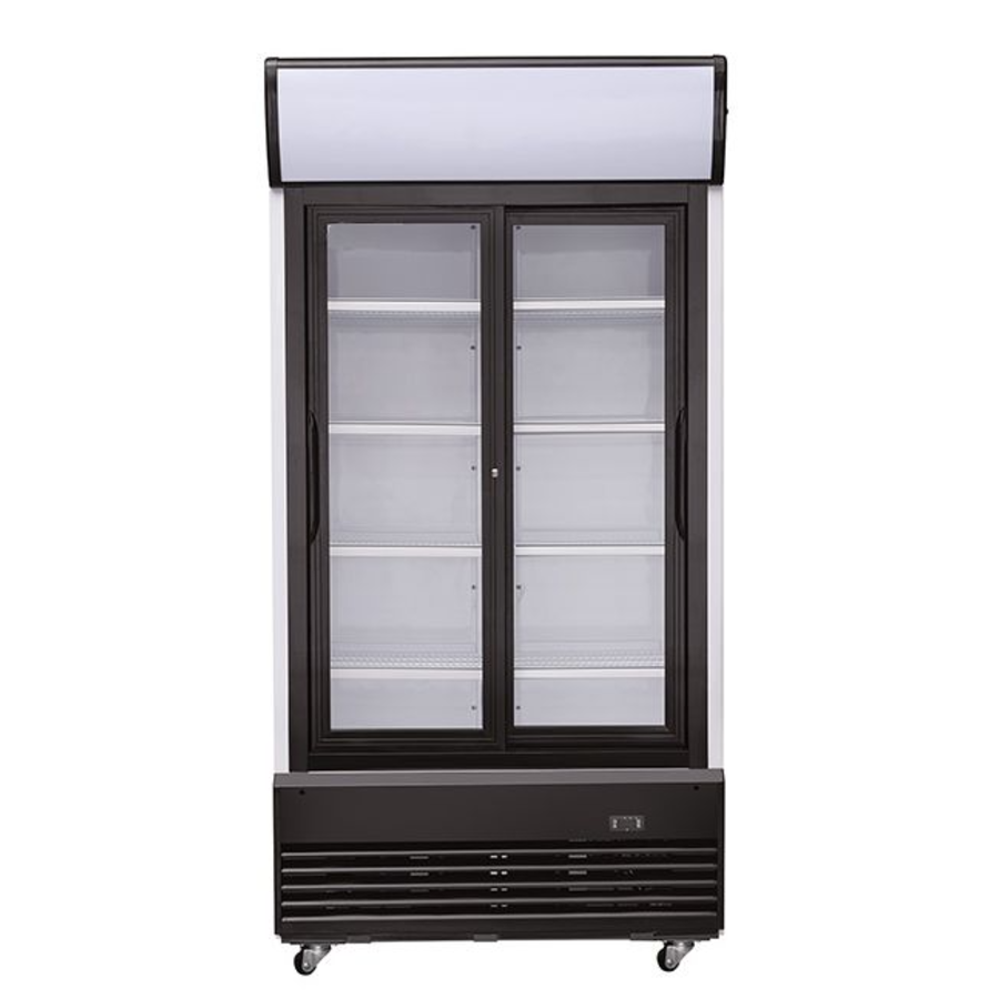 Réfrigérateur 2 portes pivotantes en verre Noir 800L| 1 x 0,73 x 2,135 m