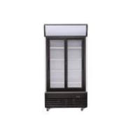 Réfrigérateur 2 Portes coulissantes en verre Noir 1000L| 1,2 x 0,73 x 2,135 m